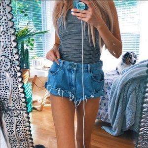 High Waisted Denim Shorts
